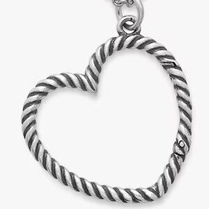 James Avery Sterling Silver Changeable Charm Holder Heart Shape